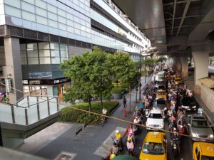 Typical traffic in Taiwan. Downtown Taipei