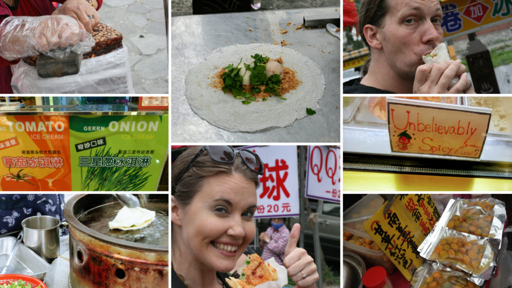 Taipei Daytrip, Yilan county, Taiwan, Jiaoxi, hotsprings, spring onion, tomato, strange flavors, spicy ice-cream, chili ice-cream, cilantro peanut ice-cream, fried bread, kumquats, market, food, cuisine